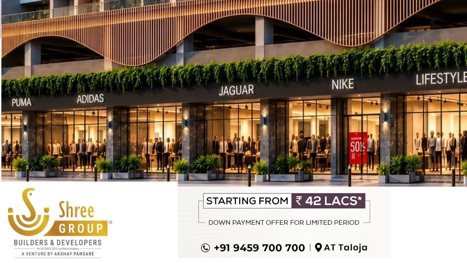 Main Road Ground Floor Shops in Taloja Phase 2